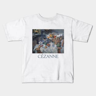 Still Life with Basket by Paul Cezanne Kids T-Shirt